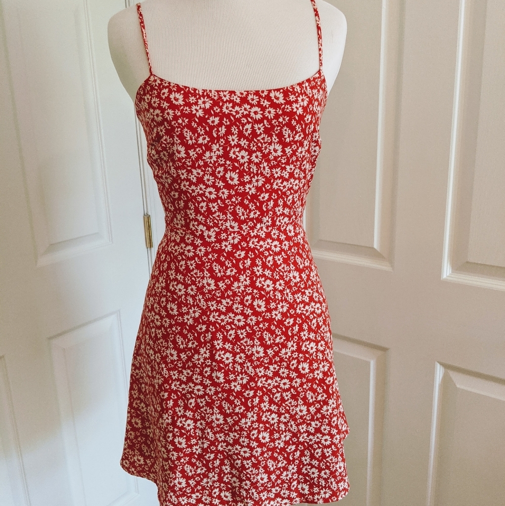 Lulu's Red Polka Dot Summer Dress, Small